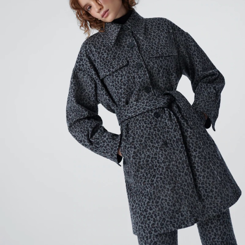 DVF Manon Oversized Wool Jacquard Coat